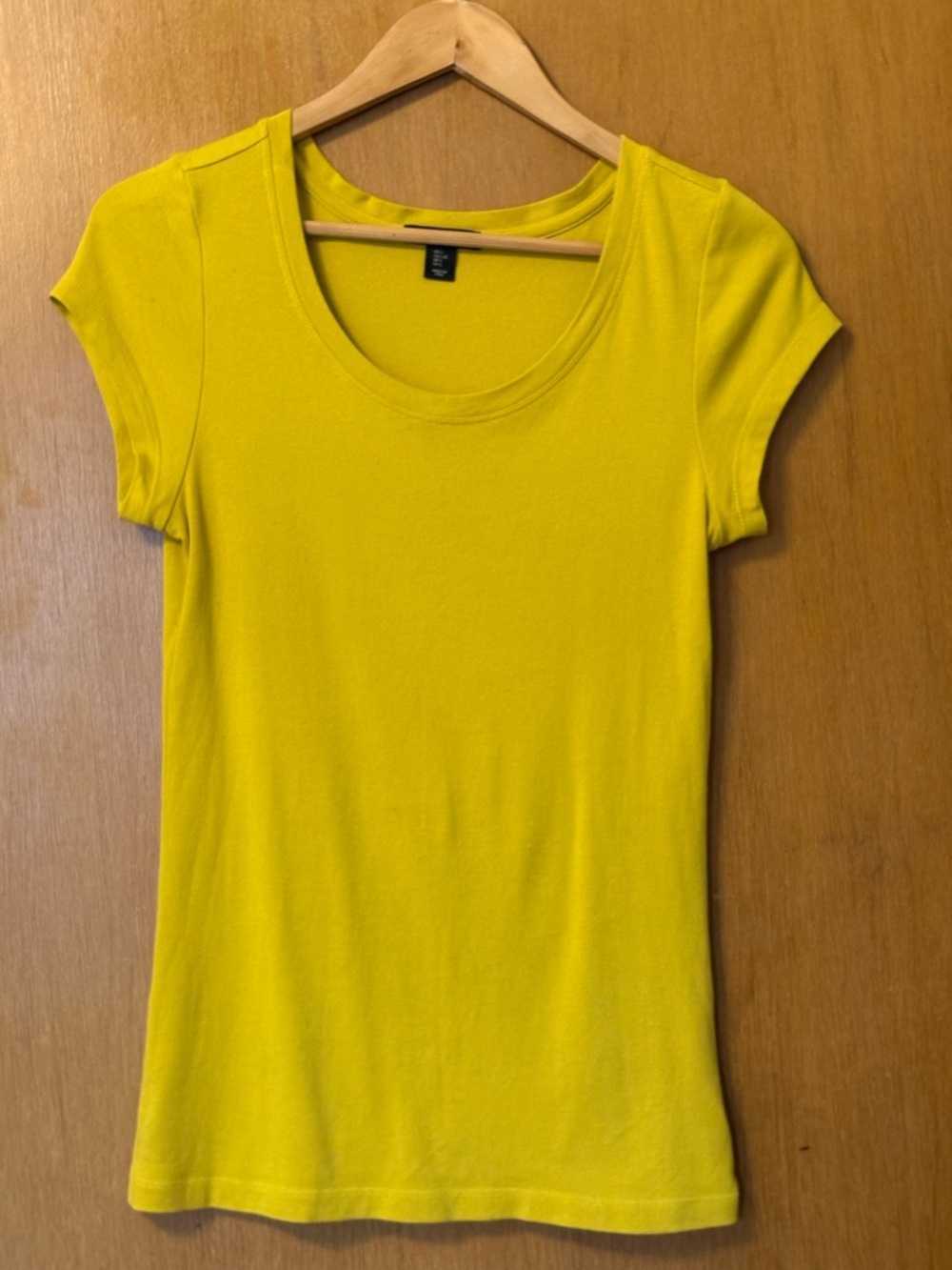 Carole Little Bright Yellow Scoop Neck Tee